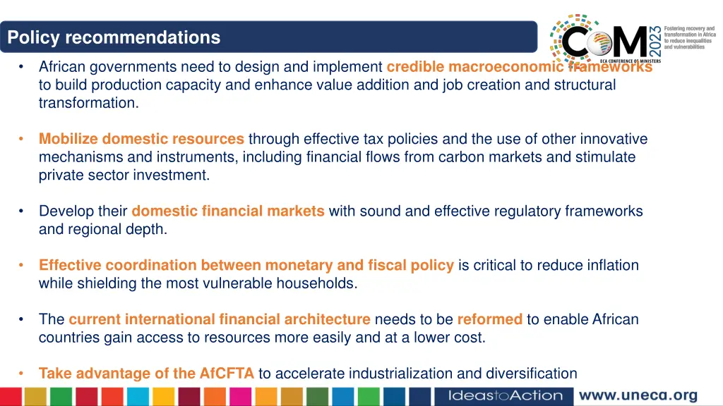 policy recommendations