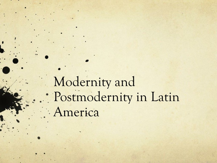 modernity and postmodernity in latin america