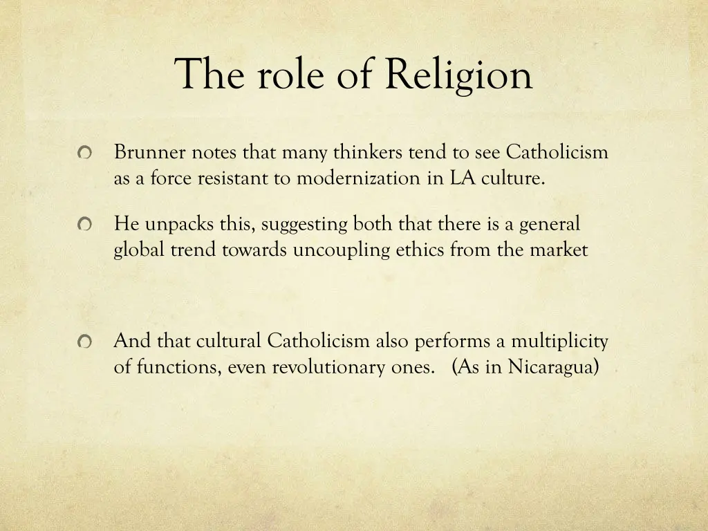 the role of religion