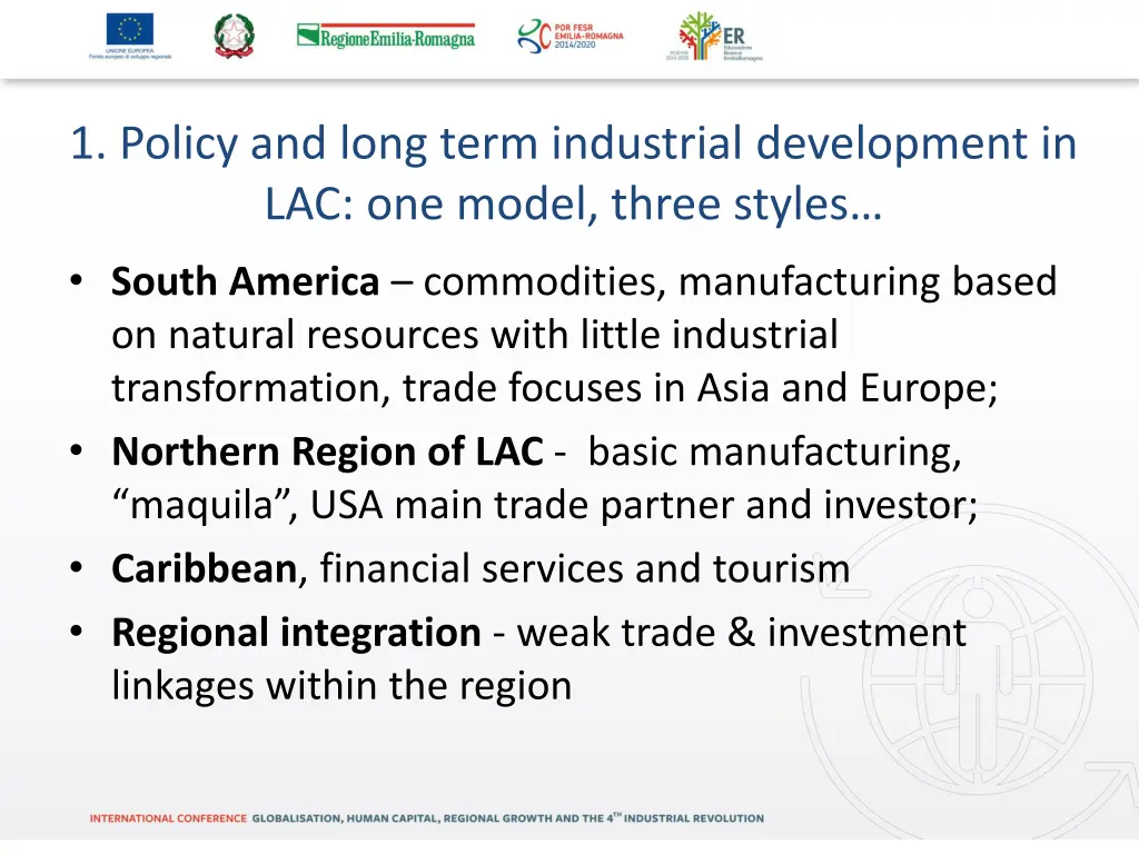 1 policy and long term industrial development