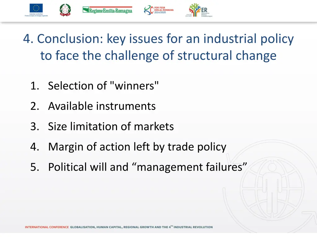 4 conclusion key issues for an industrial policy