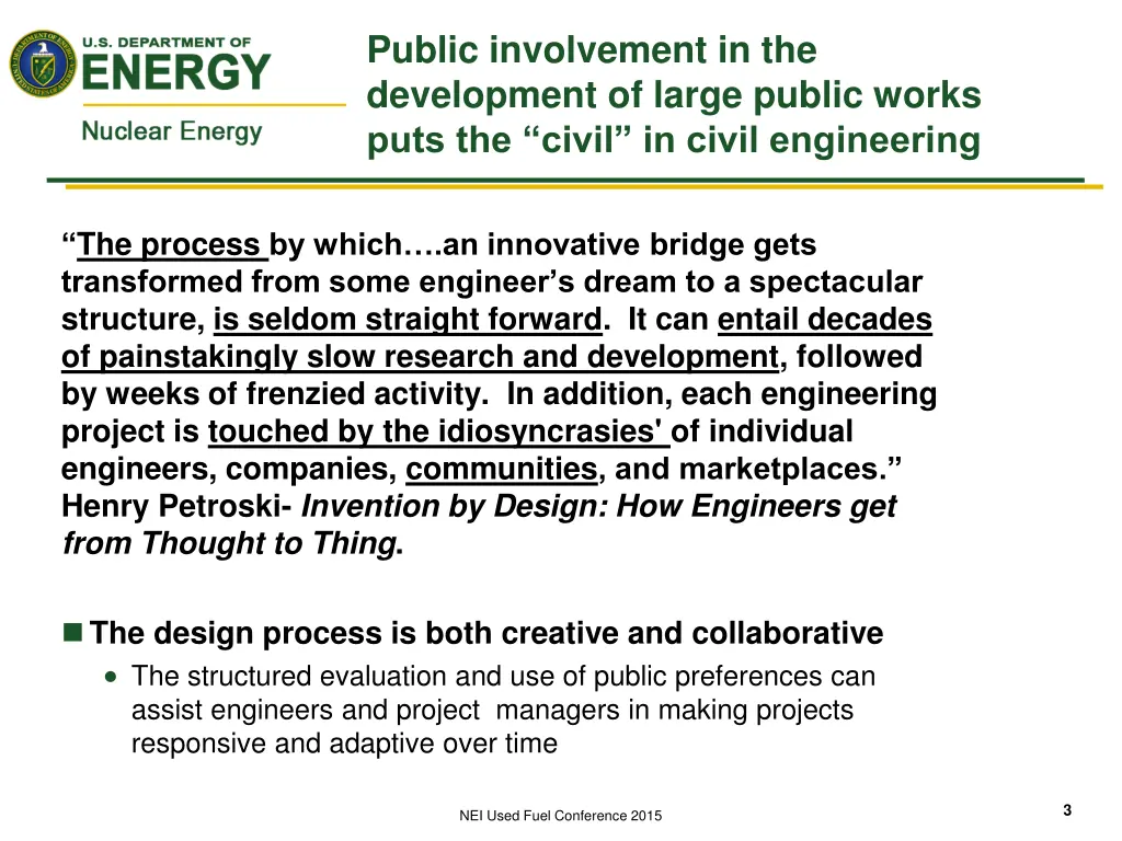 public involvement in the development of large