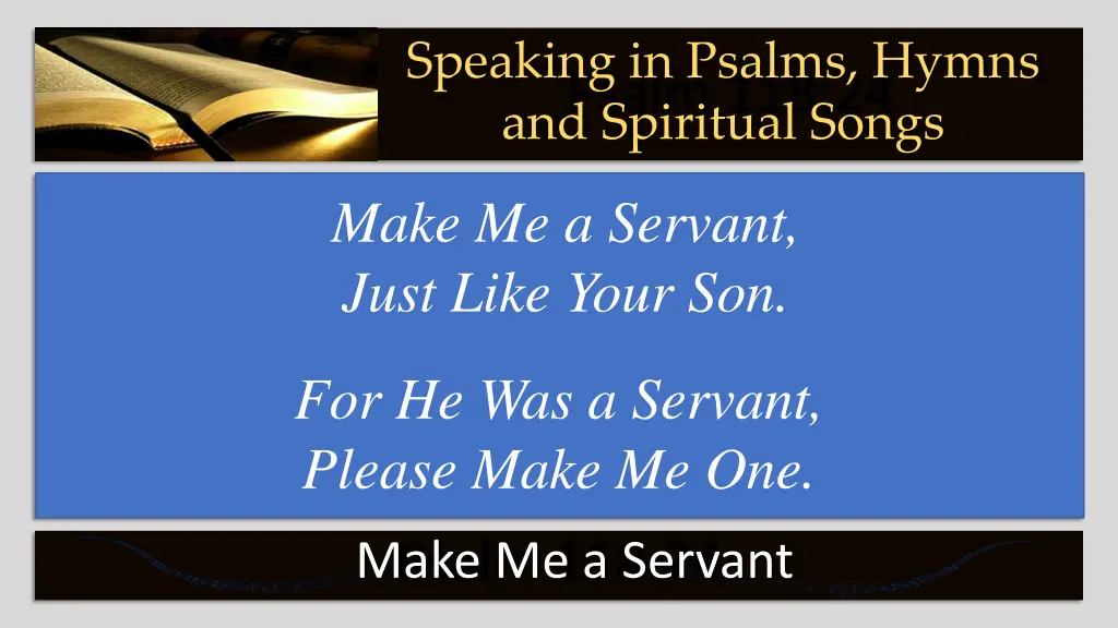 speaking in psalms hymns 1