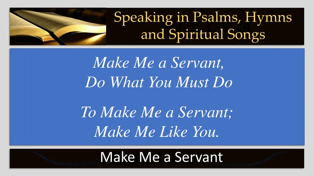 speaking in psalms hymns 2
