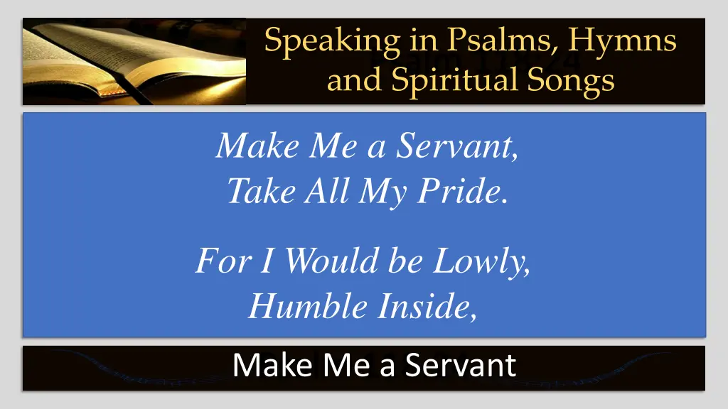 speaking in psalms hymns 3
