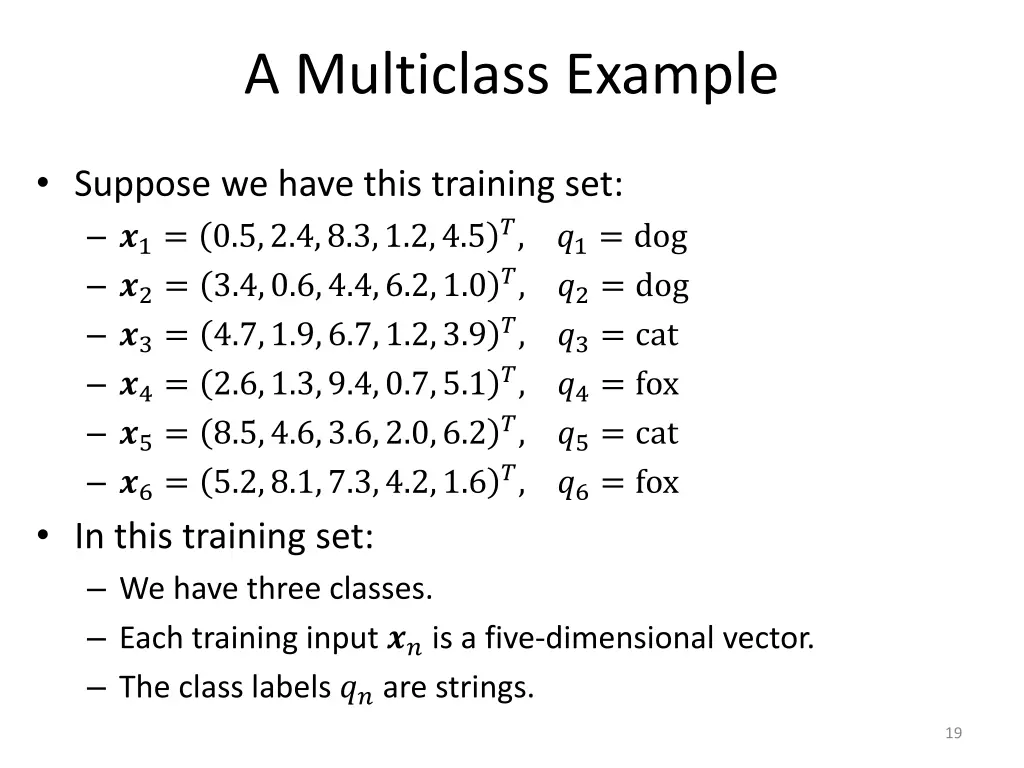 a multiclass example