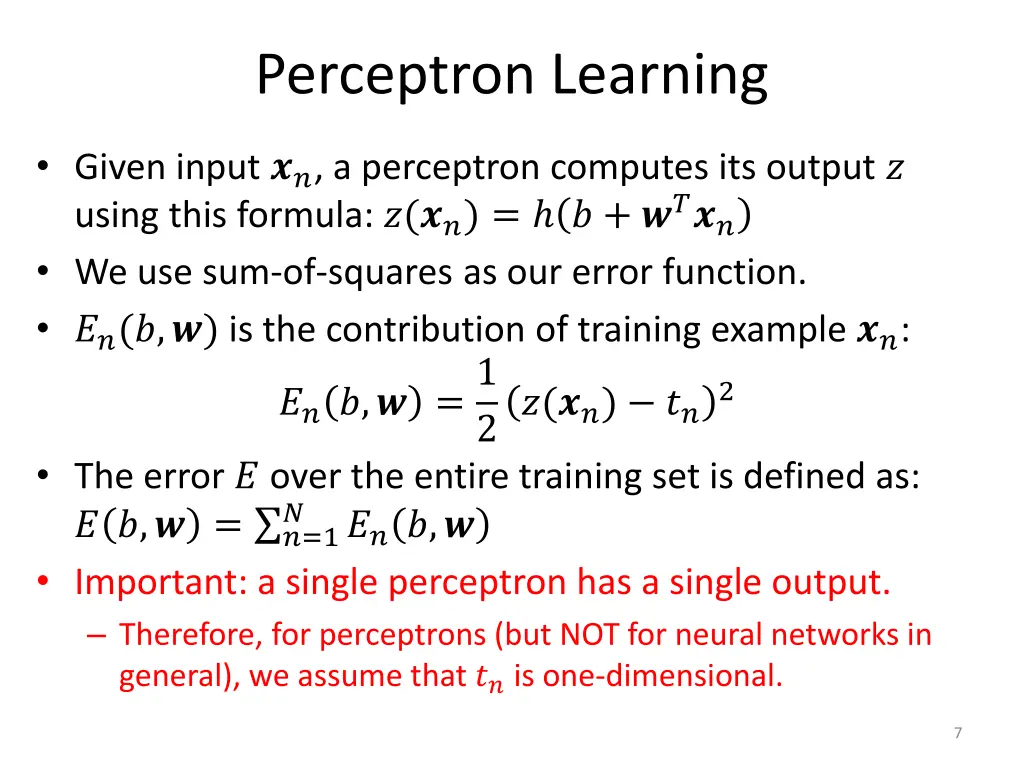 perceptron learning 2