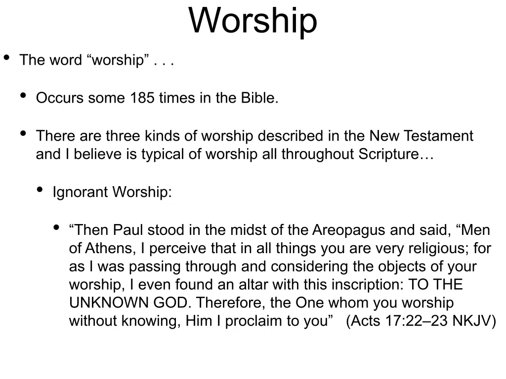 worship