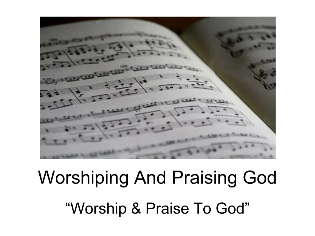 worshiping and praising god 1