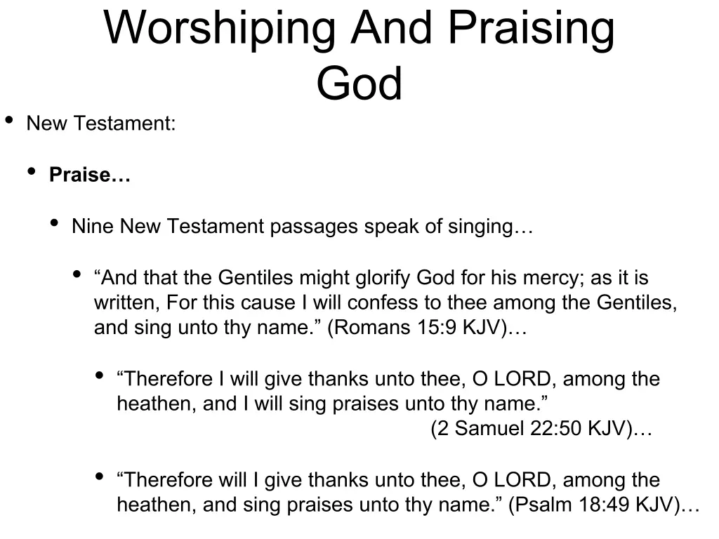 worshiping and praising god new testament 3