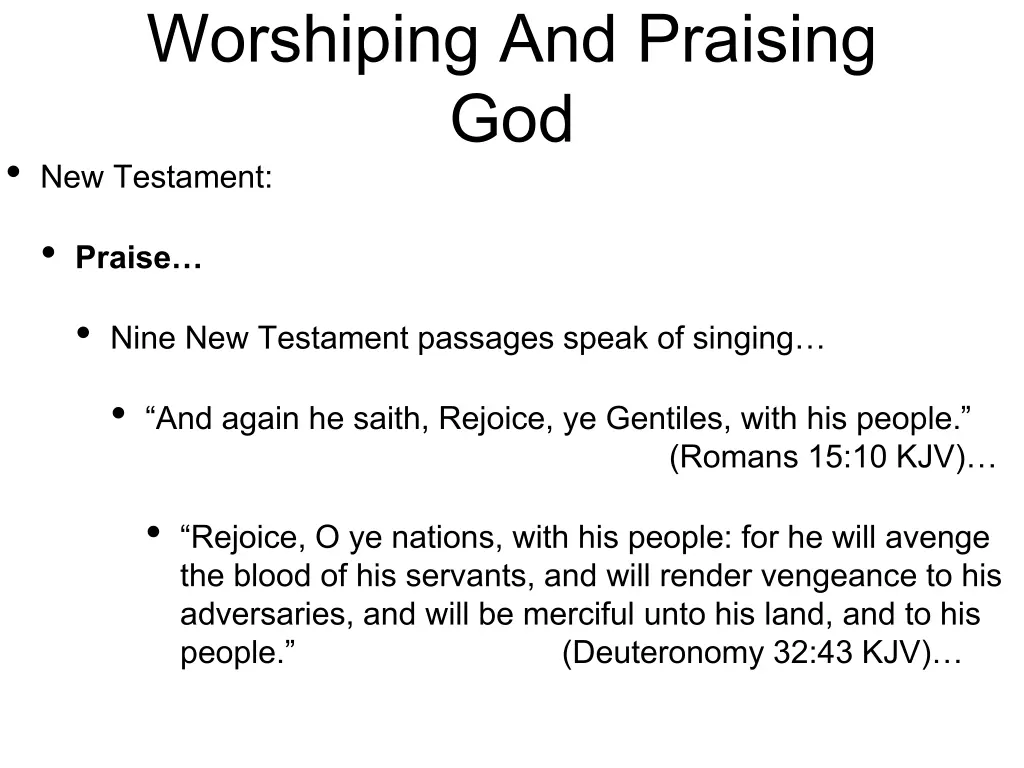 worshiping and praising god new testament 4