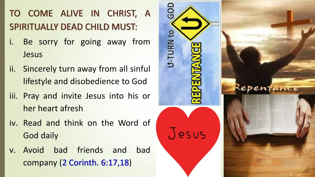 to come alive in christ a spiritually dead child
