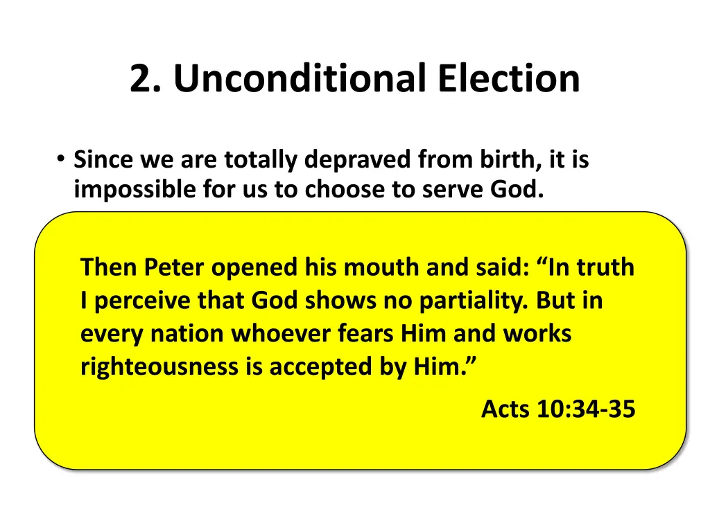 2 unconditional election 1