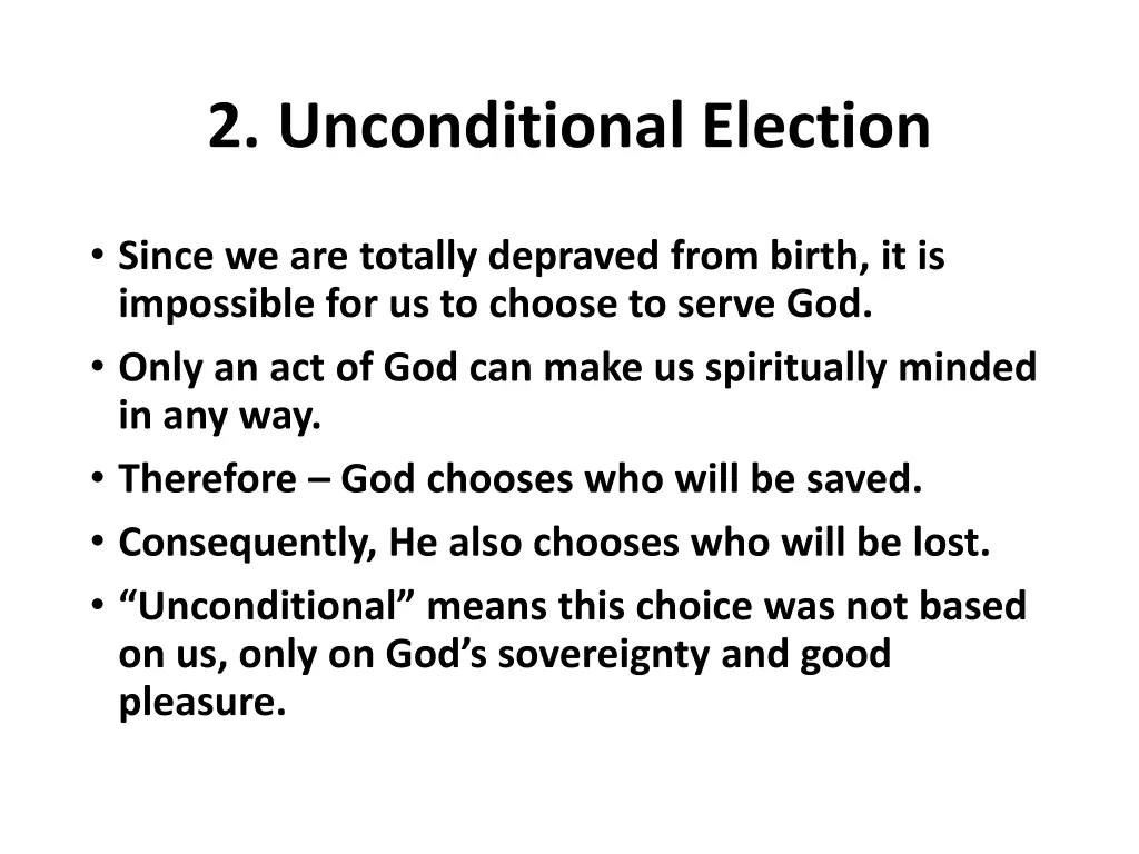2 unconditional election