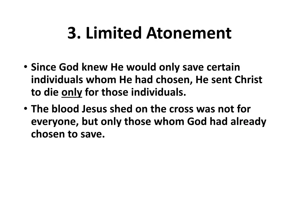 3 limited atonement