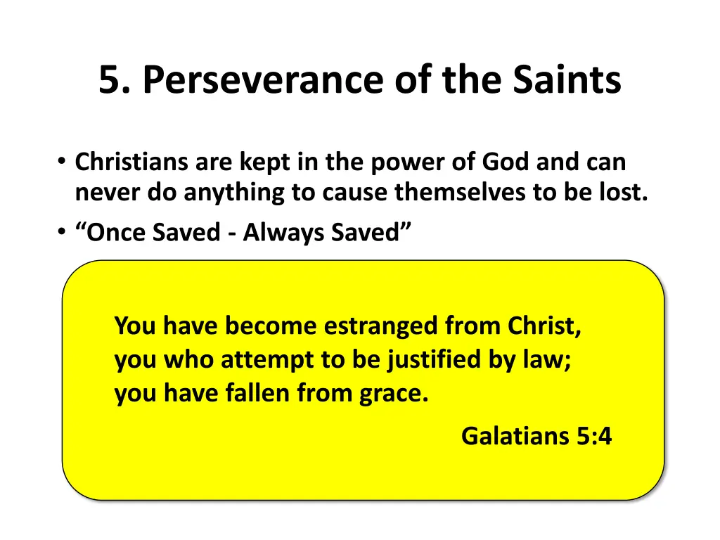 5 perseverance of the saints 1