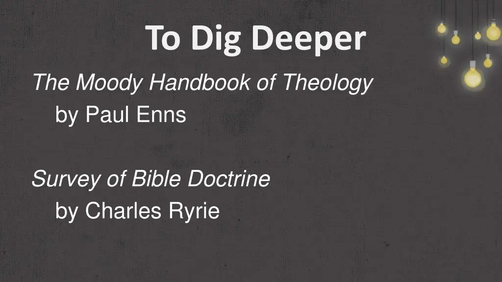 to dig deeper