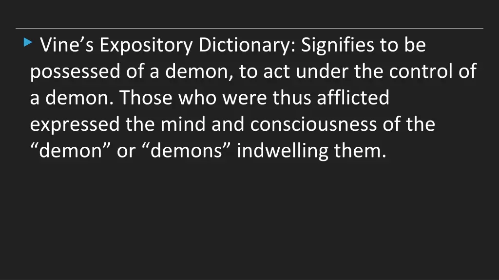 vine s expository dictionary signifies