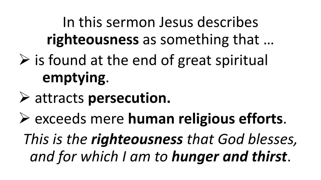 in this sermon jesus describes righteousness