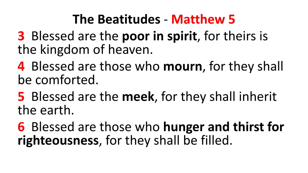 the beatitudes matthew 5 3 blessed are the poor