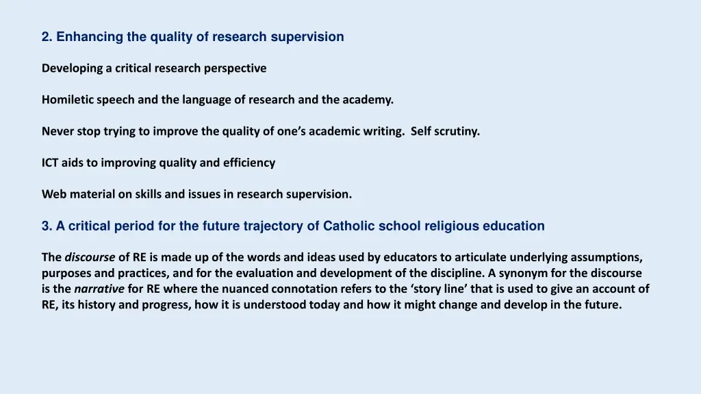 2 enhancing the quality of research supervision