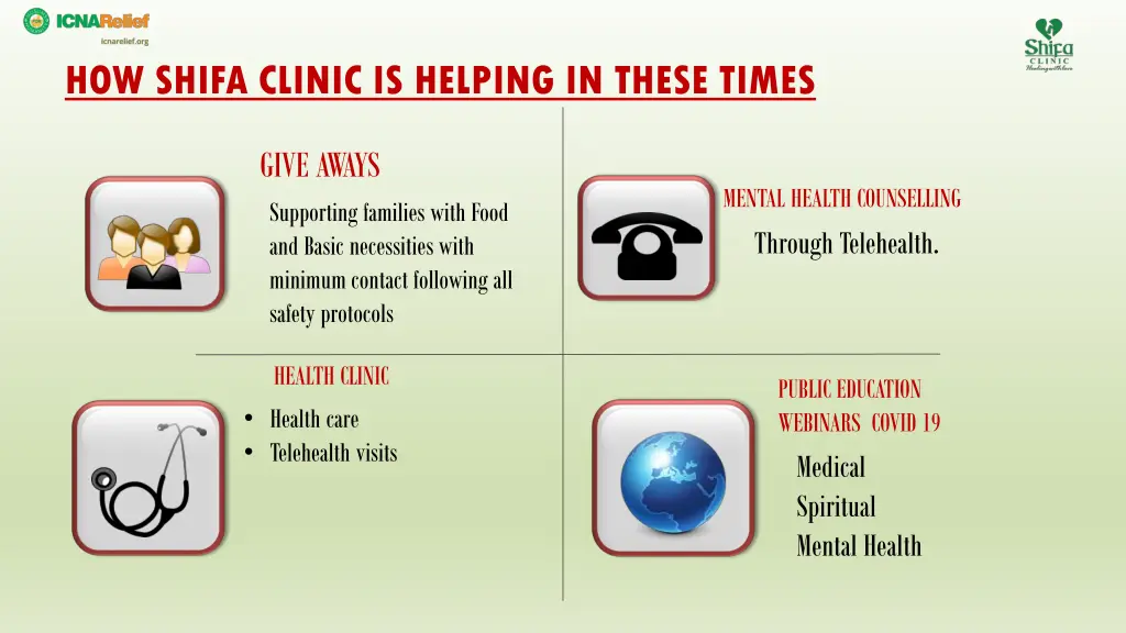 how shifa clinic is helping in these times