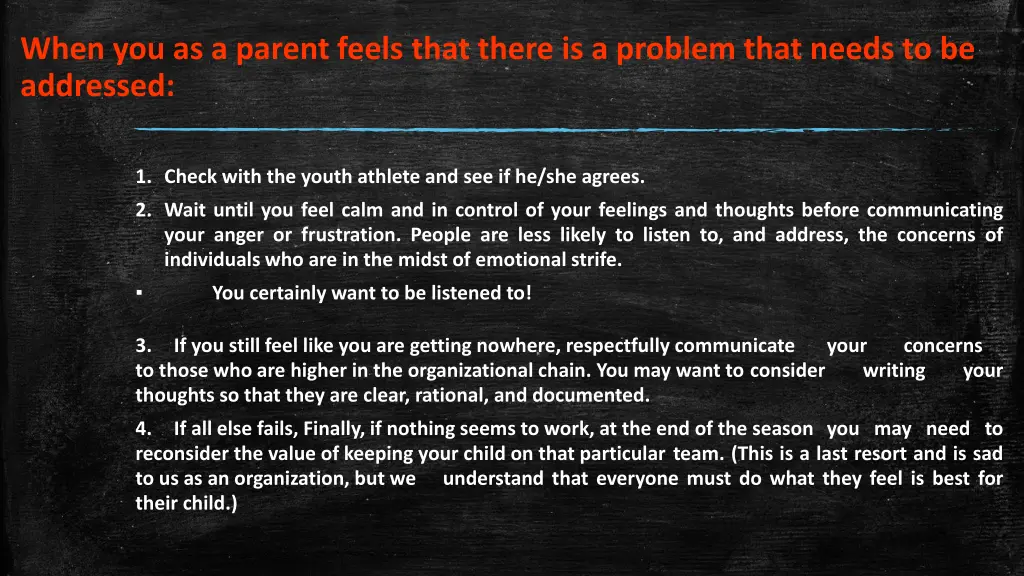 when you as a parent feels that there