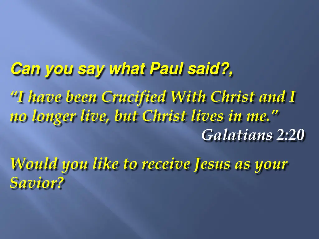 can you say what paul said