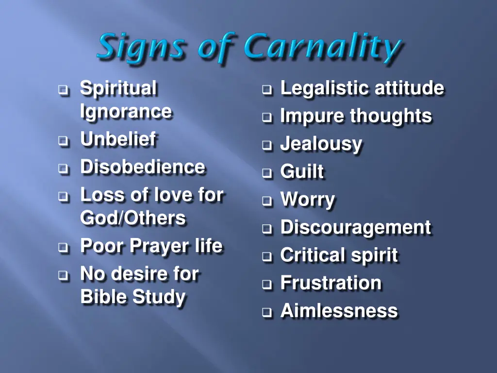spiritual ignorance unbelief disobedience loss