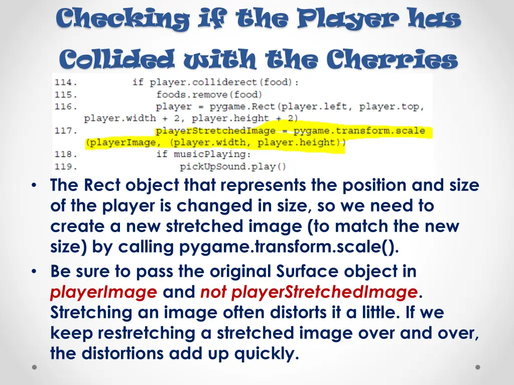 checking if the player has checking if the player 2