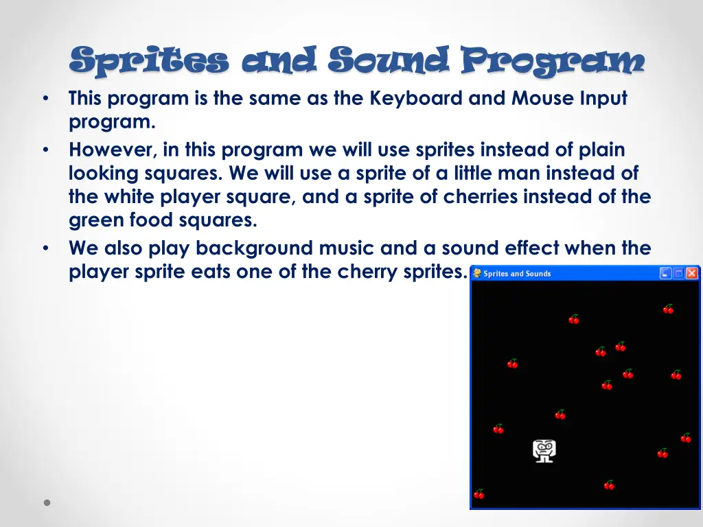 sprites and sound program sprites and sound