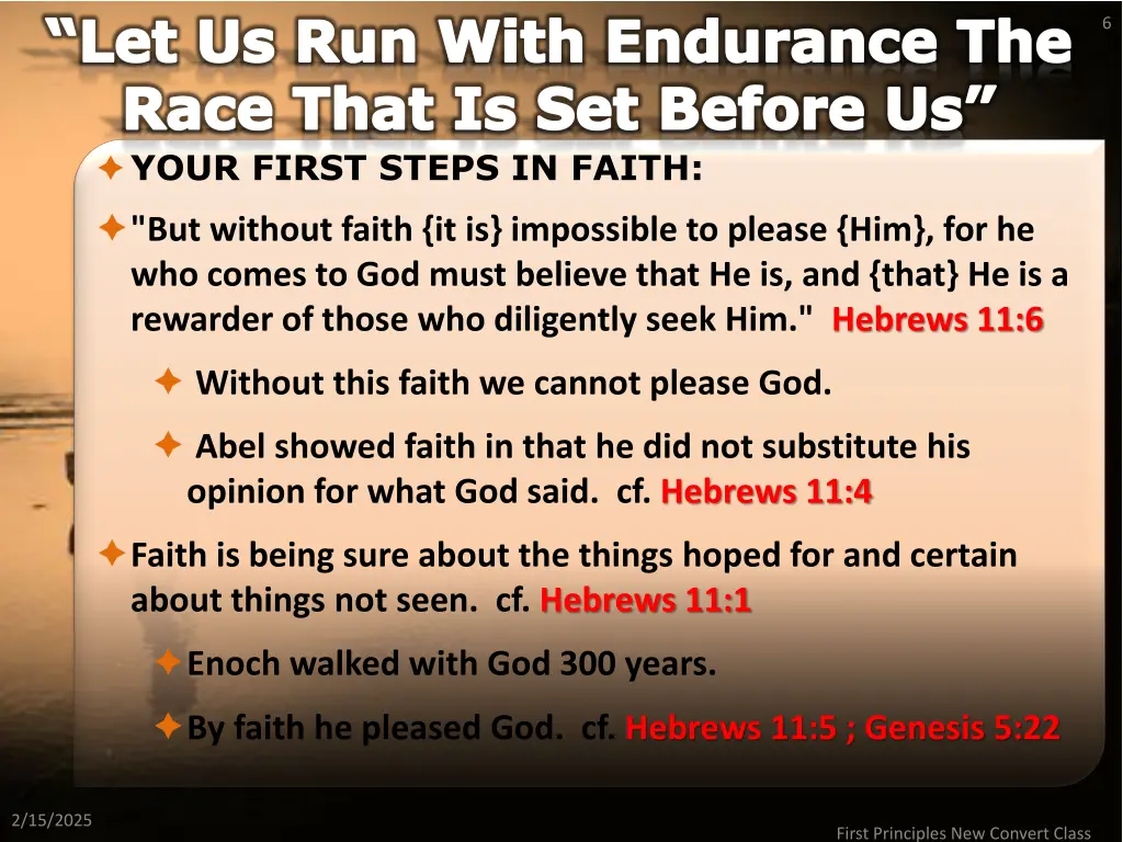 let us run with endurance the race that 5