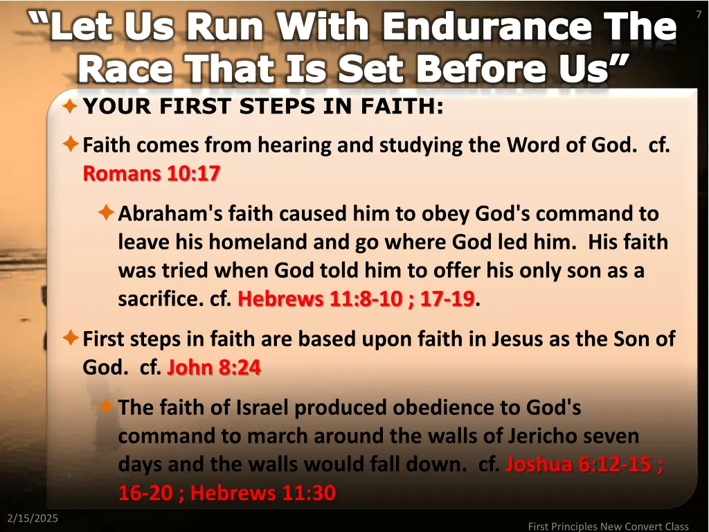let us run with endurance the race that 6
