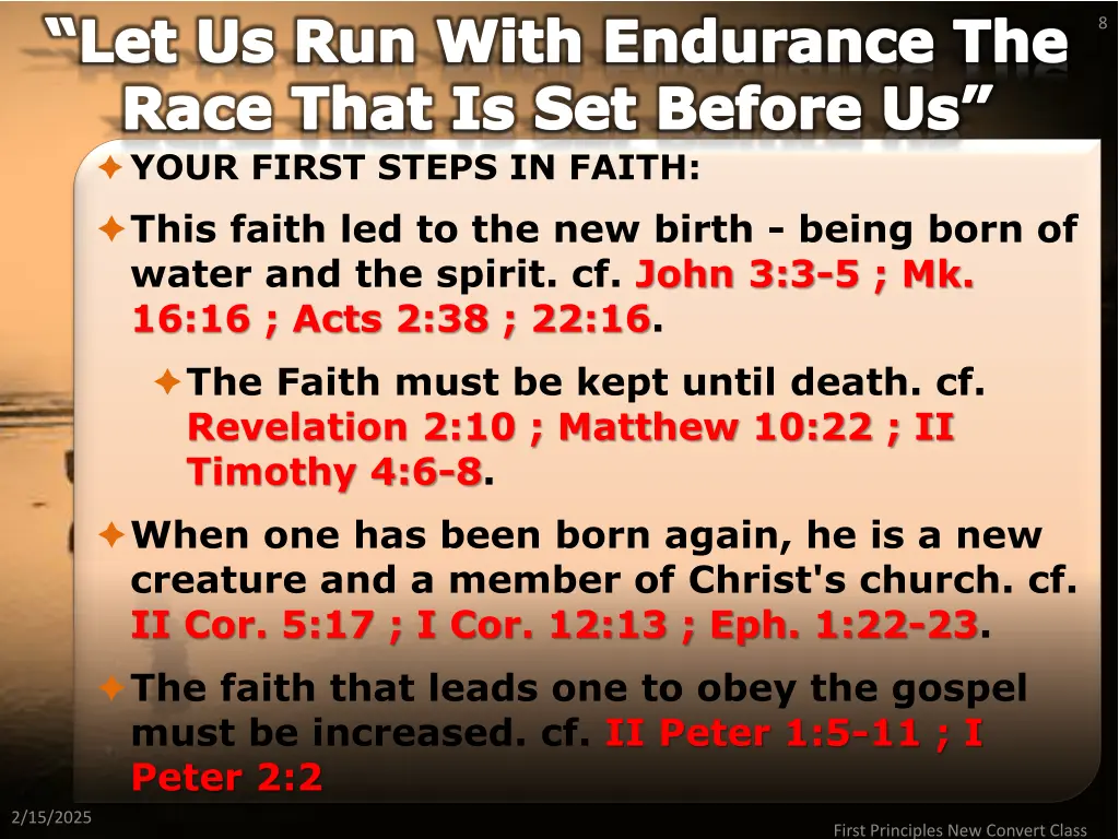 let us run with endurance the race that 7