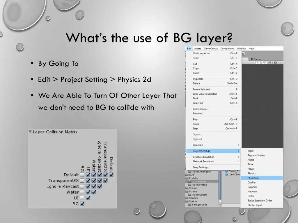 what s the use of bg layer