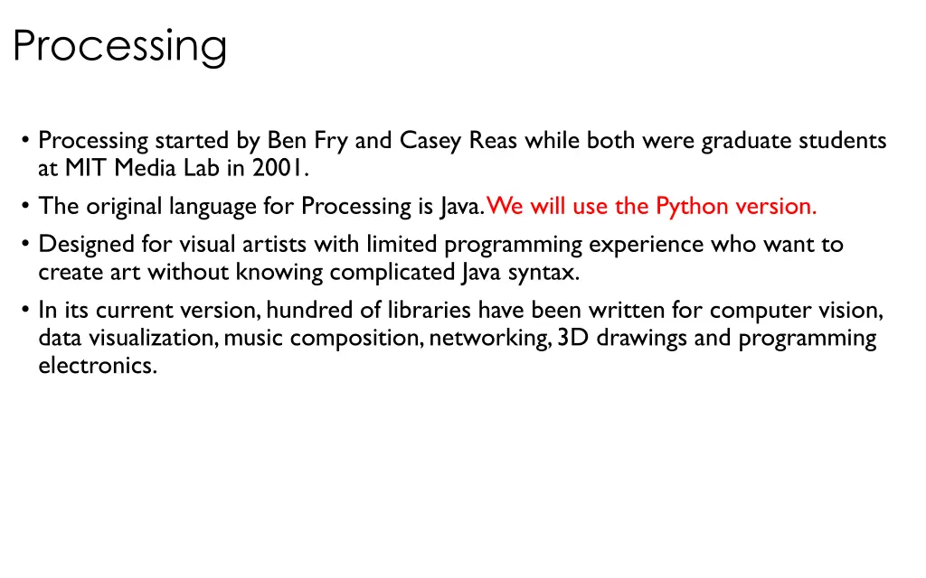 processing