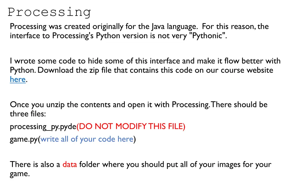 processing processing was created originally