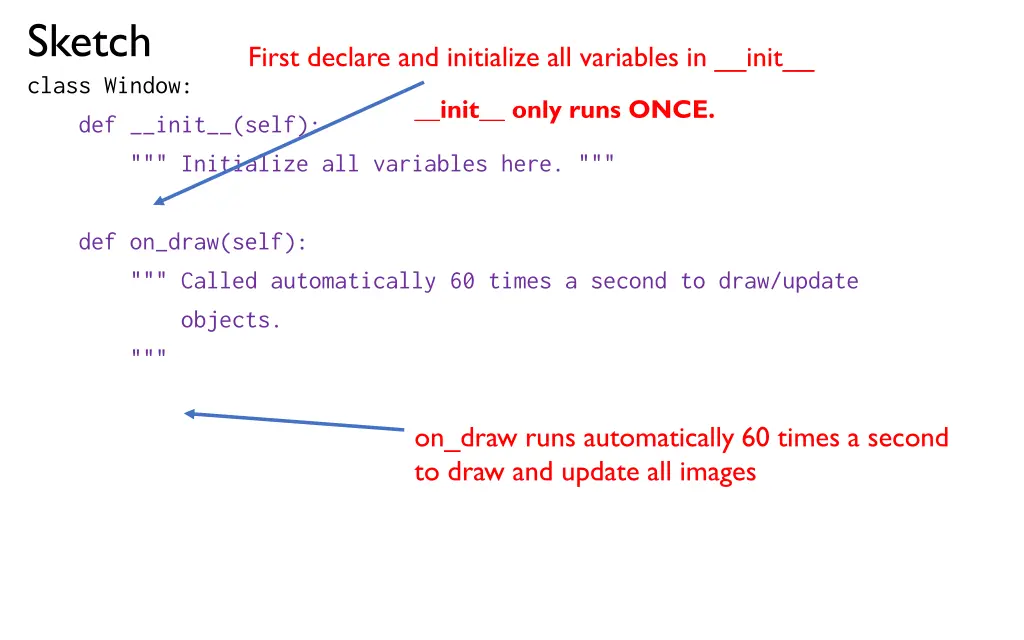 sketch class window def init self initialize
