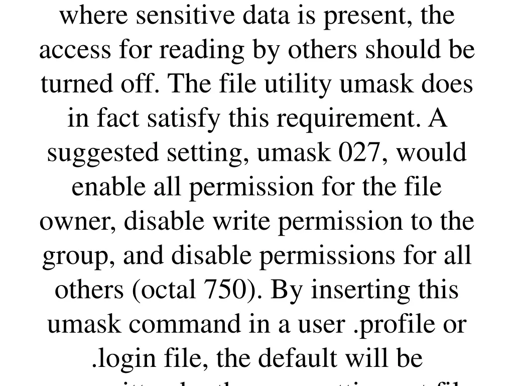 where sensitive data is present the access