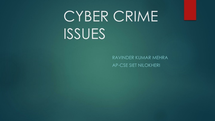 cyber crime issues