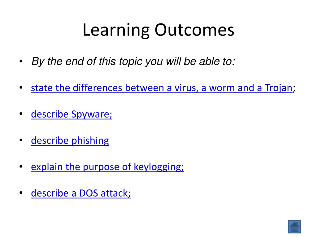 learning outcomes