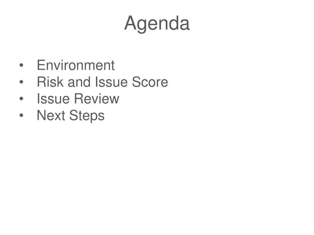 agenda