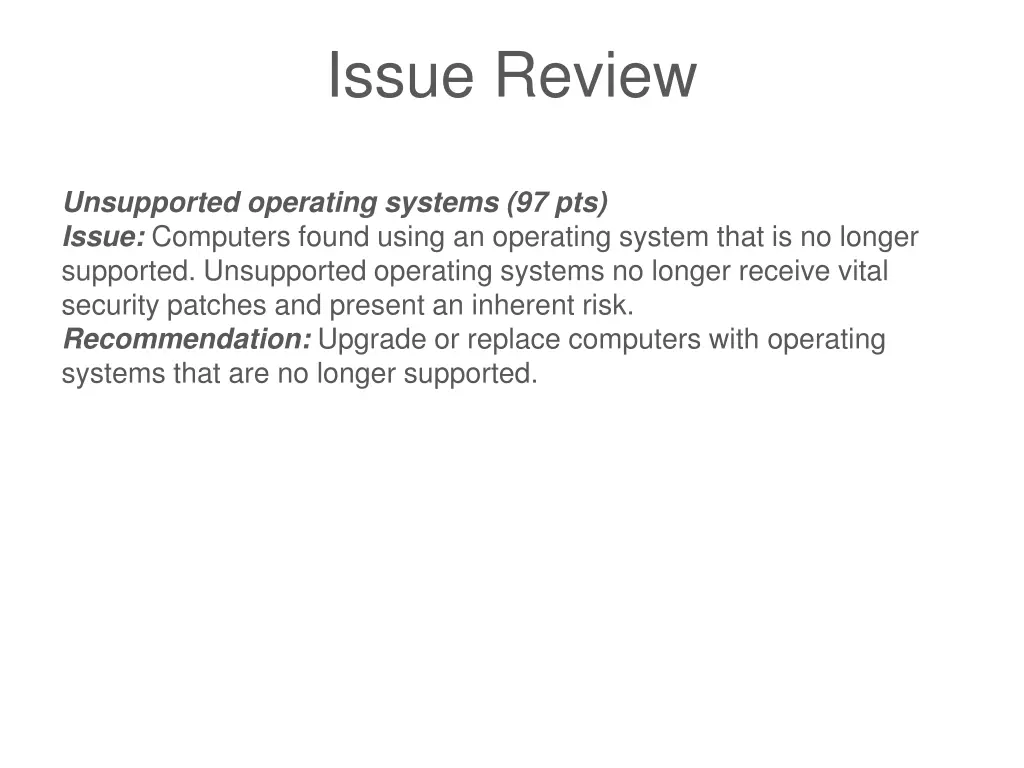issue review 1