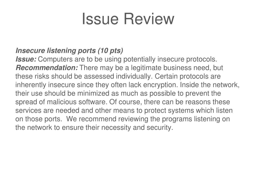 issue review 12