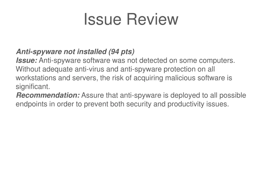 issue review 2