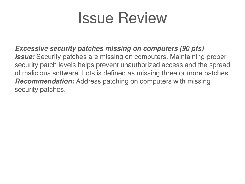 issue review 5