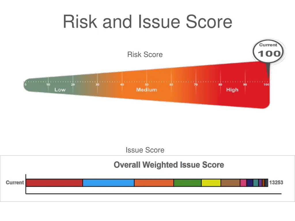 risk and issue score