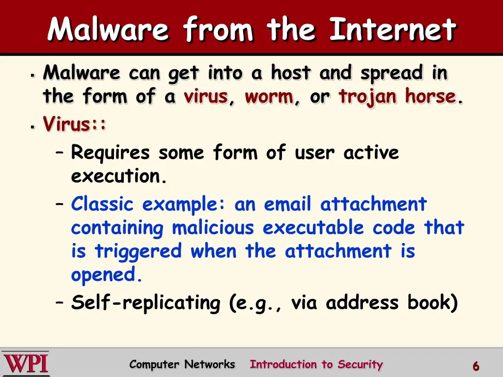 malware from the internet