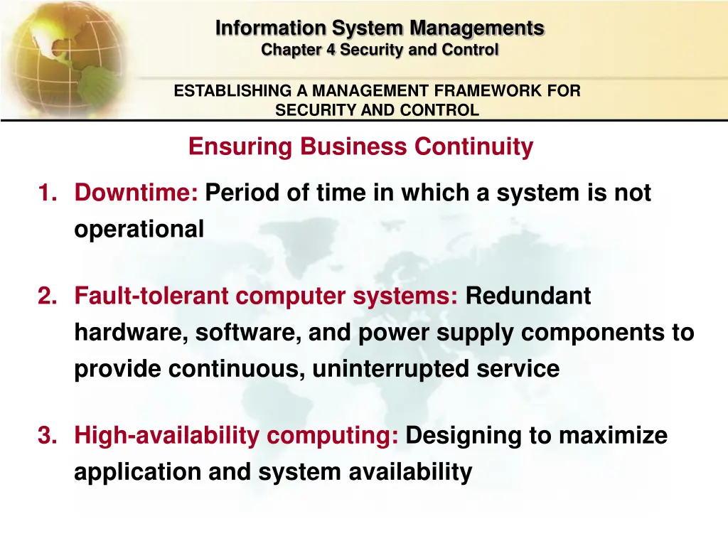 information system managements chapter 4 security 18