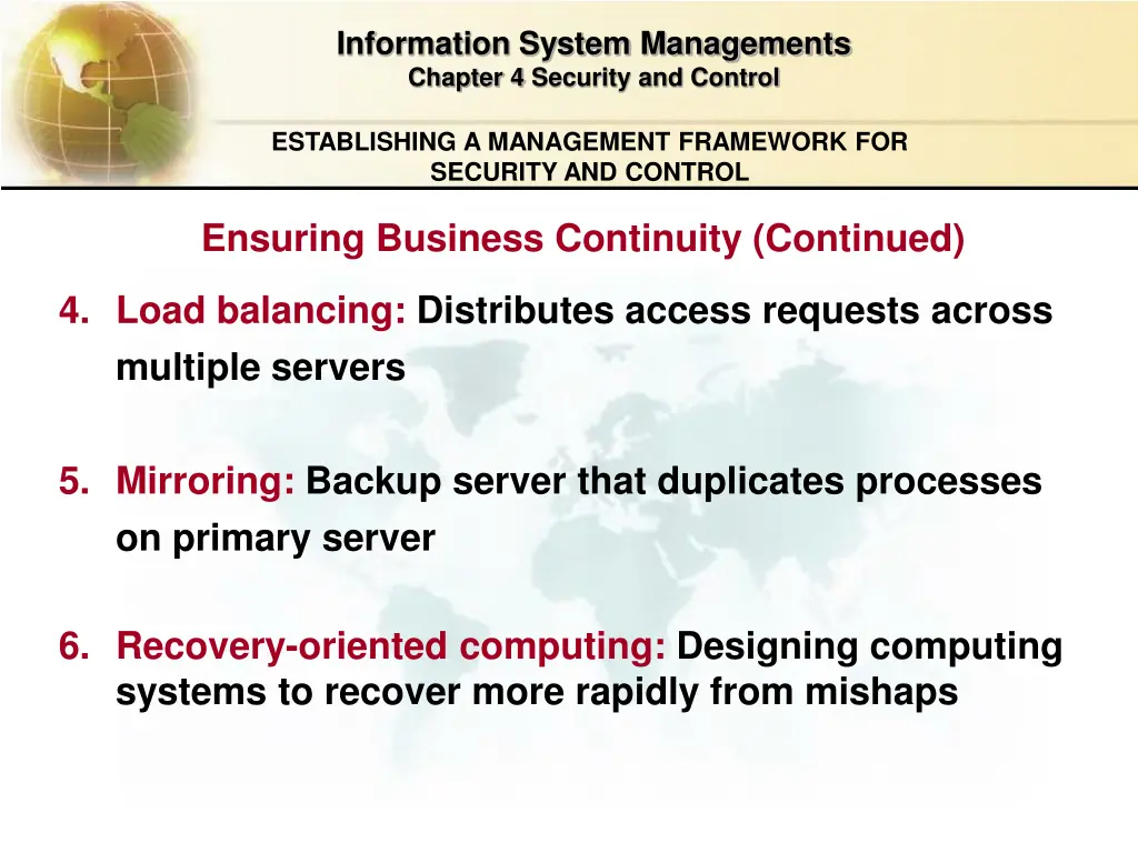 information system managements chapter 4 security 19